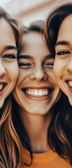 Wall Mural - Three Friends Laughing Together