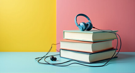 Wall Mural - books and glasses