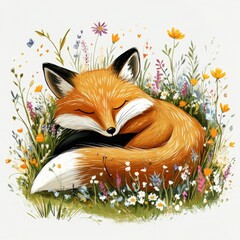 Wall Mural - Sleepy Fox