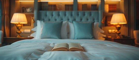 Wall Mural - Book on a Luxurious Bedside