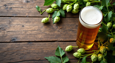 Wall Mural - beer and hop