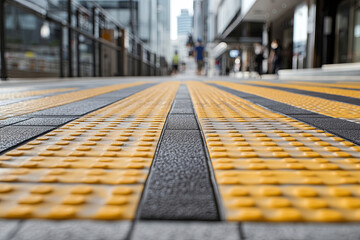 pedestrian crossings with tactile paving for the visually impaired