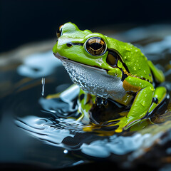 frog on a leaf