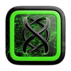 Sticker - Black DNA symbol icon isolated on transparent 