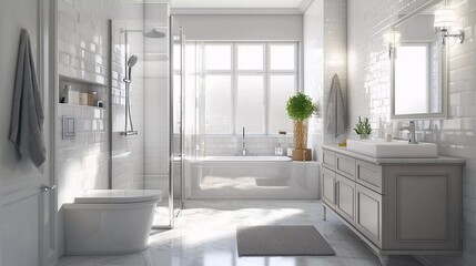 Canvas Print - modern bathroom clean and comfortable