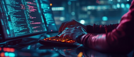 Poster - Futuristic Night Coding with Data Visualizations