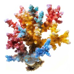 Wall Mural - a colorful coral with different colors isolated 