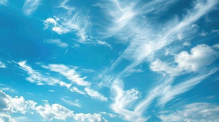 Wall Mural - Scenery featuring blue sky and cirrus clouds