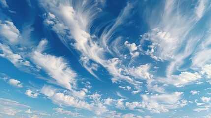 Scenic sky with white clouds