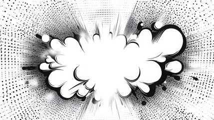 Cloudburst halftone black and white comic book backgrounds