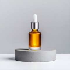 bottle of skin serum, appearance, and social media post