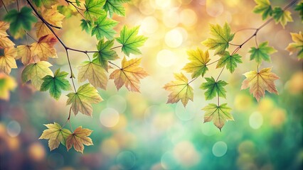 Wall Mural - Soft and dreamy image of leaves with a soft blur effect