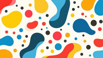 Canvas Print - Revamp your visuals with a sleek flat illustration featuring unique curves and an orbitinspired design that captivates attention.