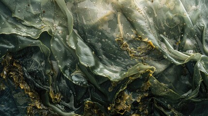 Seaweed sheets as a backdrop