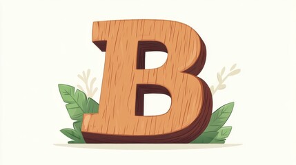 Wall Mural - Bright and fun B letter design enhances learning and grabs attention in presentations for kids and classrooms.