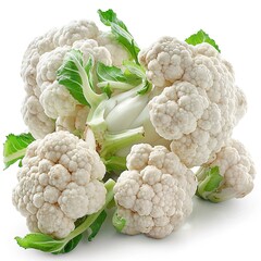 Canvas Print - Cauliflower isolated on a white background. 