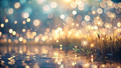 Poster - Soft, dreamy bokeh of light in a tranquil setting