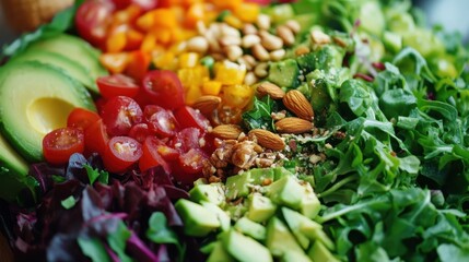 Canvas Print - Colorful and Vibrant Vegetable Salad Bowl