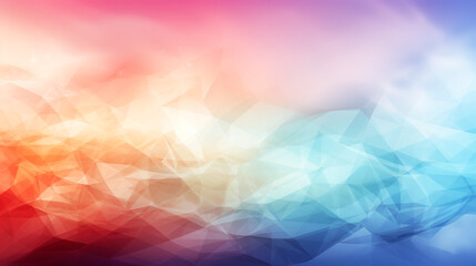 Wall Mural - watercolor-style polygon background in light rainbow colors