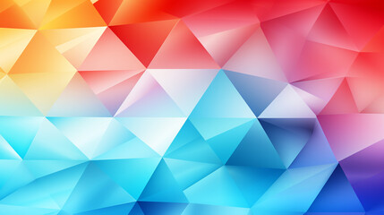 Wall Mural - watercolor-style polygon background in light rainbow colors