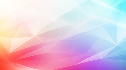 Wall Mural - watercolor-style polygon background in light rainbow colors