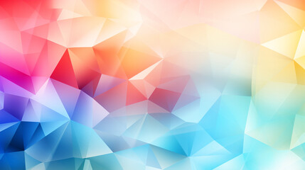 Wall Mural - watercolor-style polygon background in light rainbow colors