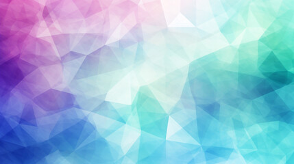 Wall Mural - watercolor-style polygon background in light rainbow colors