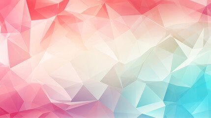 Wall Mural - watercolor-style polygon background in light rainbow colors