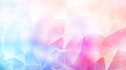 Wall Mural - watercolor-style polygon background in light rainbow colors