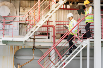 Wall Mural - The power industry is greatly influenced by the contributions of male and female engineers working to advance energy solutions and practices in the clean energy industry.