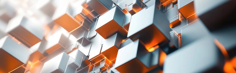 Aufkleber - Abstract background featuring futuristic cube shapes