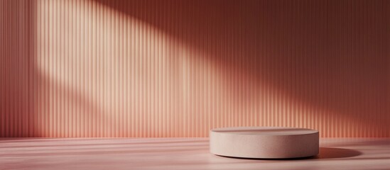 Poster - Abstract minimalistic background featuring a pedestal 3D rendering