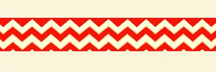 Wall Mural - Red and White Chevron Pattern Seamless Repeat