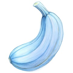 Wall Mural - A whimsical. hand drawn illustration of a blue banana. perfect for adding a touch of fun and quirkiness to your designs.