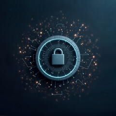Poster - graphs charts numerical  finance security logo 3d. Generaive AI