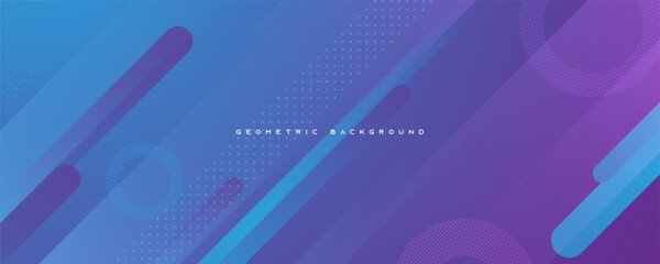 Poster - Abstract gradient blue purple geometric shapes background