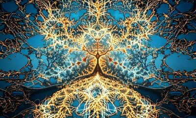 Poster - Fractal pattern resembling a tree branching out infinitely, Video