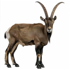 Poster - ibex goat isolated on transparent background