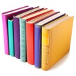 © Saad - Colorful hardcover books isolated on white