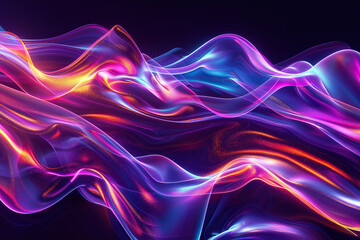 Wall Mural - Beautiful texture surface neon wave, design natural abstract background