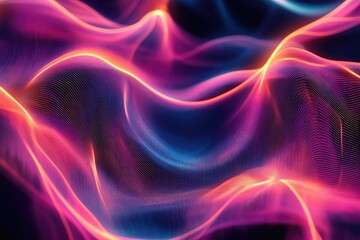 Poster - Abstract motion background in line art style for creative design projects