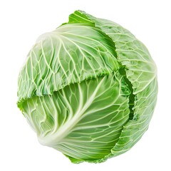 Sticker - cabbage top view isolated on white background