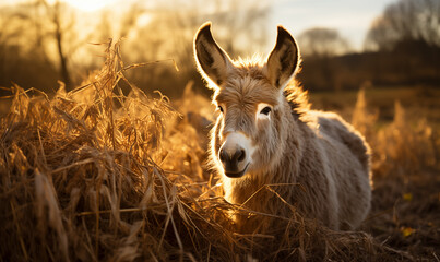 Donkey Studio Shot on a Clean Background