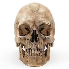 Sticker - human skull isolated on white