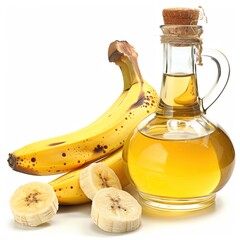 Canvas Print - Banana Vinegar isolated on transparent 