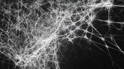 Close-up of a Spiderweb with Intricate Threads