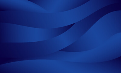 Poster - elegant dark blue gradient wave pattern abstract background