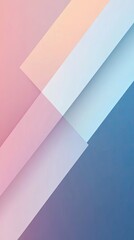 Poster - A harmonious blend of soft pastel colors forming abstract geometric shapes, perfect for modern design projects.