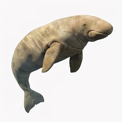 Canvas Print - Dugong isolated on transparent background,