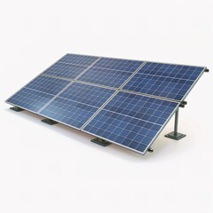 Wall Mural - Battery isolated solar panels 3d rendering isolation. 3D illustration isolated on white background 